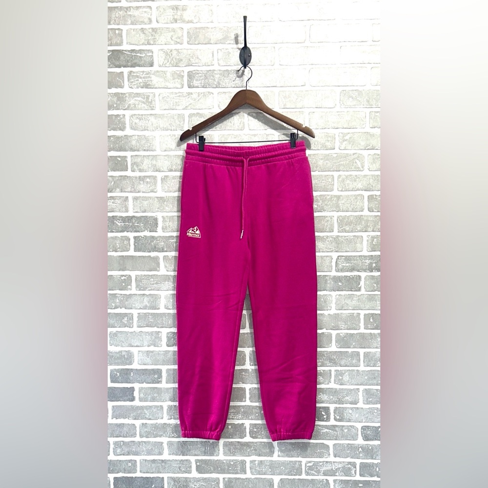 Marmot Peaks Jogger Bright Fuchsia Medium NWT Cozy Sweatpants - Picture 2 of 12